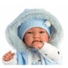 Llorens 84439 NEW BORN realistická panenka miminko se zvuky a měkkým látkovým tělem 44 cm 2