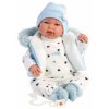 Llorens 84439 NEW BORN realistická panenka miminko se zvuky a měkkým látkovým tělem 44 cm 1