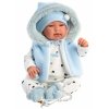 Llorens 84439 NEW BORN realistická panenka miminko se zvuky a měkkým látkovým tělem 44 cm