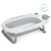 Fillikid Skládací dětská vanička BELUGA s teploměrem White grey