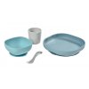 22912 3 beaba silicone meal set jidelni souprava ze silikonu 4 dilna modra 4m