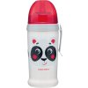 Canpol babies Láhev sportovní s nevylévací slámkou HELLO LITTLE 350 ml Panda béžová