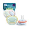 Philips AVENT Šidítko Ultra air modrá/zelená 0-6m, chlapec, 2ks2
