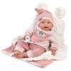 Guca 10261 OLIVIE zátěžová realistická panenka miminko s měkkým látkovým tělem 42cm