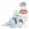 Llorens 84337 NEW BORN Chlapeček realistická panenka miminko s celovinylovým tělem 43cm 3
