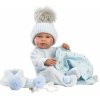 Llorens 84337 NEW BORN Chlapeček realistická panenka miminko s celovinylovým tělem 43cm