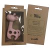 DiaperChamp Silikonové kousátko ŽIRAFA Bite me Raff Old Pink 3m+3