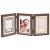 baby art dreveny ramecek pro otisk my baby touch double brown