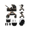 kinderkraft kocarek kombinovany 3v1 esme pro pure black s autosedackou