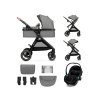 kinderkraft kocarek kombinovany 3v1 esme pro moonlight grey s autosedackou