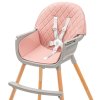 baby mix freja wooden dusty pink jidelni zidlicka 2