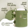 sipo skladaci kos na hracky xl 63 l se snurkou bavlneny dino green 5