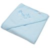 50539 new baby detska frote osuska s vysivkou 80x80cm zirafka modra