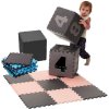 56782 2 babydan hraci podlozka puzzle dusty 90x90 cm blue modre