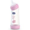 CHICCO Láhev Angled polypropylen 250ml,k.d./1d - veverka růžová