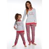 CORNETTE Pyžamo dívčí WINTER se sobem šedé vel. 86-92cm