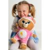 75982 7 teddies medvidek usinacek ruzovy plys 32cm na baterie se svetlem a zvukem v boxu 12m