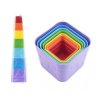 kubus pyramida skladanka plast hranata barevna 7ks