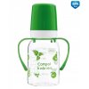 CANPOL BABIES 11/821 Láhev s jednobar. potiskem a úchyty 120ml - ZELENÁ ovoce