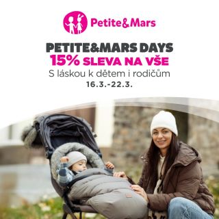 🎉 Petite & Mars days se slevou až −15 %! 🛒 Akce platí jen do 22. 3. 2026 🎉 Příležitost pořídit si kvalitní výbavu pro...