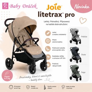 🩷 NOVINKA, KTEROU SI ZAMILUJETE! 🩷 Joie litetrax™ pro – sportovní kočárek pro pohodové procházky každý den a v každém...