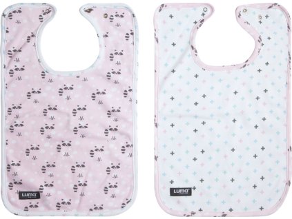 11243 podbradnicky luma racoon pink 2 ks