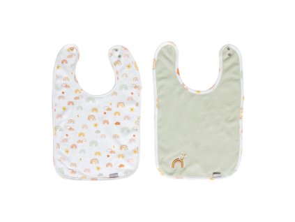 17711 podbradnicky bebe jou rainbow sky 2ks