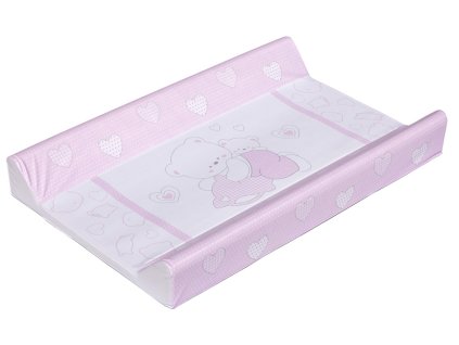 26652 prebalovacia podlozka s pevnym dnom 80x50cm pre postielky rosa hearts v akcii ruzovo biela