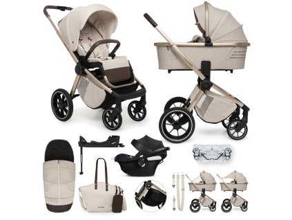 MUUVO SET Kočík 4v1 Quick Boho Brown set + CBX By CYBEX Aton B2 i-Size + základňa