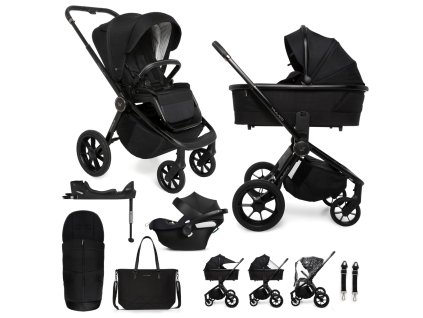 MUUVO SET Kočík 4v1 Quick SE 2 Chromium black set + CBX By CYBEX Aton B2 i-Size + základňa