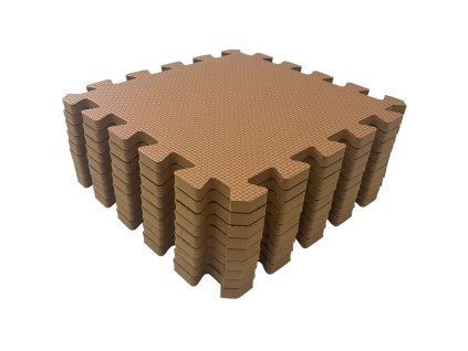 28284 hracia podlozka puzzle brown 90x90 cm