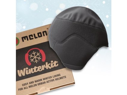 Melon Zimná vložka do cyklistickej prilby Winter edícia S/M/L , Čierna