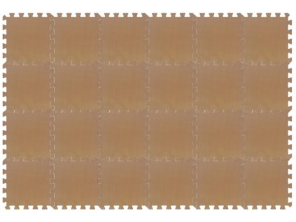 28950 detsky hraci koberec z penovych puzzli hnedy set24brown