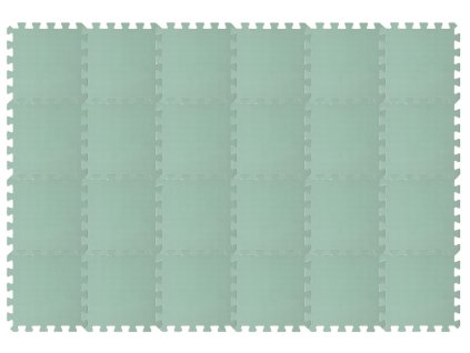 28956 hraci koberec 180x120cm tvoreny penovymi puzzlemi svetlo zelenej farby 6x4set24 light green