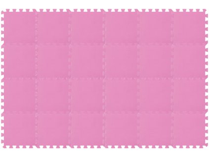 28962 ruzovy hraci koberec tvoreny penovymi puzzlemi set24pink