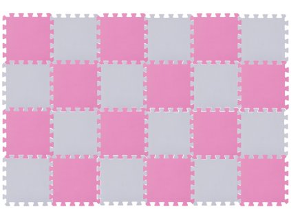 28968 hracia podlozka z penovych puzzli set24pink light grey
