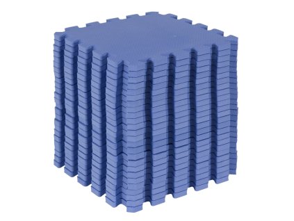 29394 detsky penovy hraci koberec z modrych puzzli 150x150cm