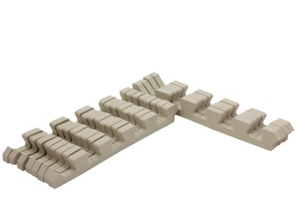 30375 sada 12 okrajov light beige pre penove puzzle 90x90cm