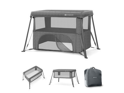 KINDERKRAFT Postieľka cestovná Cami Grey
