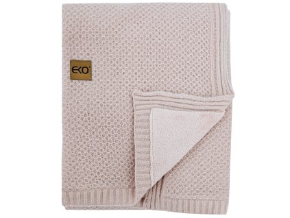 EKO Deka pletená s podšívkou Rose Pink 100x80 cm
