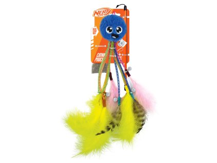 NERF CAT Hračka pre mačky chobotnička s rolničkami a paličkou 30 cm