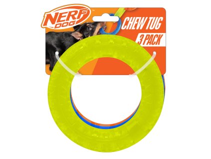 NERF DOG Hračka pre psov 3 ks priehľadných kruhov so spikami EXO 12,5 cm