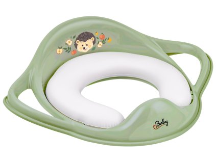 MALTEX Redukcia na WC s úchytmi mäkká The Nature Buddies Ježko - Green