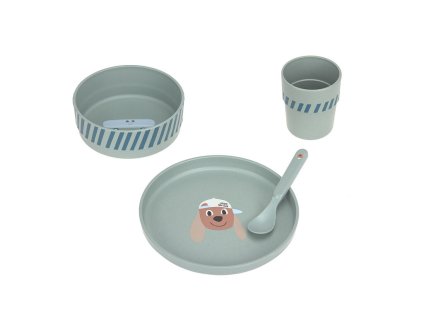 LÄSSIG Dish Set PP/Cellulose Tiny Team dog