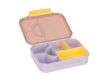 LÄSSIG Lunchbox Bento Pattern Party rose/lilac