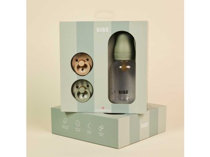 BIBS Sprinkle darcekovy set Sage square