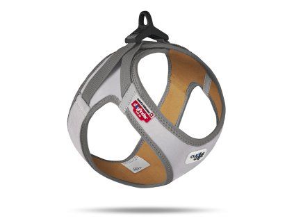 CURLI Postroj pre psov Glow Reflective Gray M, 6-9 kg
