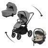 Set kočík Move Cross 5 + hlboká korba Move XL 5 + autosedačka XM podľa vlastného výberu, Shade Grey