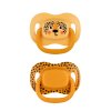 CANPOL BABIES Set symetrických silikónových cumlíkov BabiesBoo 6-18m 2ks oranžový