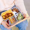 LÄSSIG Lunchbox Bento Pattern Party rose/lilac